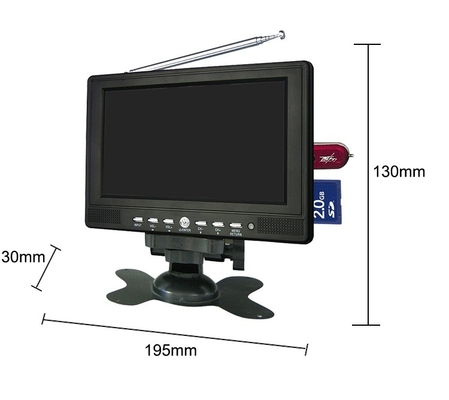 Fractura del patio 7 monitor del puerto del monitor LCD 2AV de la vista posterior del coche de TFT de la pulgada