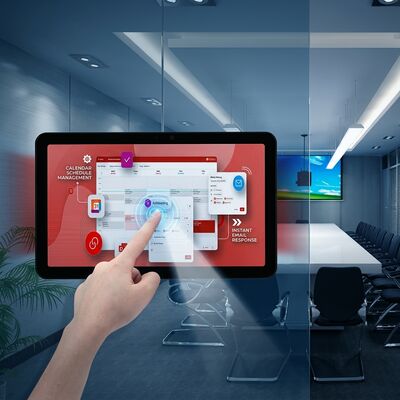 15.6 pulgadas RK3566 Tableta de sala de conferencias con POE Power y iluminación de doble cara