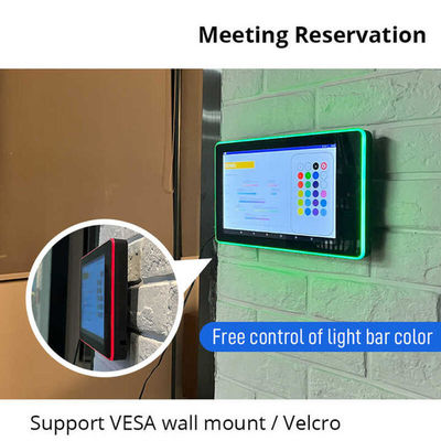 Sistema de reserva de salas de reuniones de 14 pulgadas RK3568 Tablet Android con luz LED de entorno para salas de conferencias