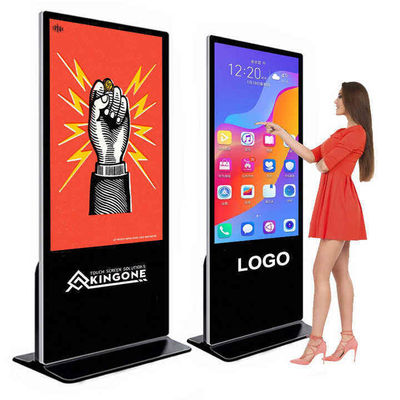 Máquina de publicidad interactiva multi-touch de 32 pulgadas con pantalla HD 1080P / 4K y soporte para sistemas Android / Windows