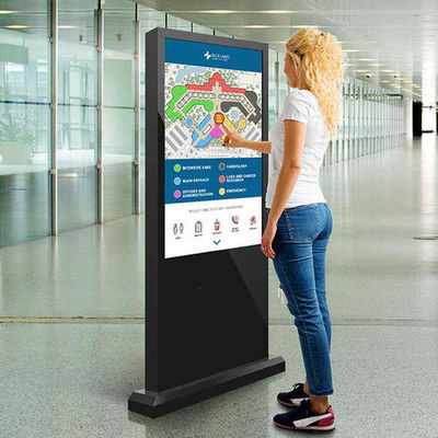 Máquina de publicidad interactiva multi-touch de 32 pulgadas con pantalla HD 1080P / 4K y soporte para sistemas Android / Win