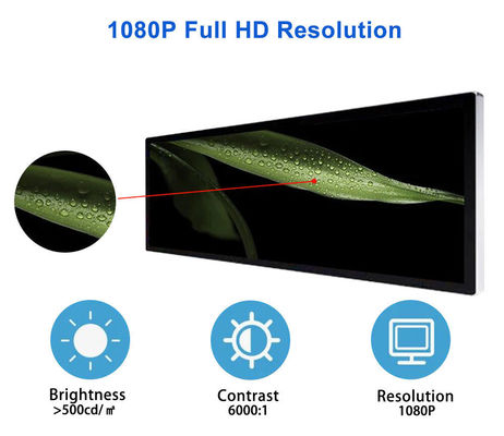 Máquina de publicidad de 21 pulgadas de tipo de barra LCD de señalización digital montada en la pared para necesidades de publicidad modernas