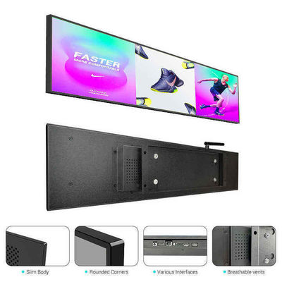 Máquina de publicidad de 21 pulgadas de tipo de barra LCD de señalización digital montada en la pared para necesidades de publicidad modernas