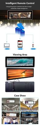 Máquina de publicidad de tipo barra de 19 pulgadas montada en la pared 1920x360 Tablet Android