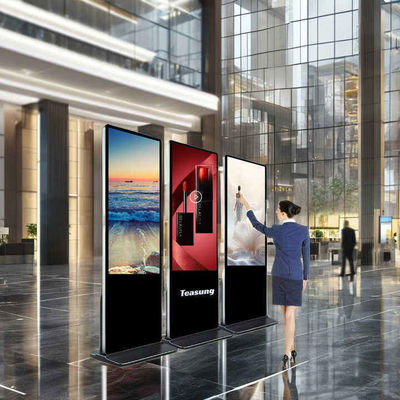 Display de publicidad LCD vertical de 86 pulgadas para kioscos en el suelo