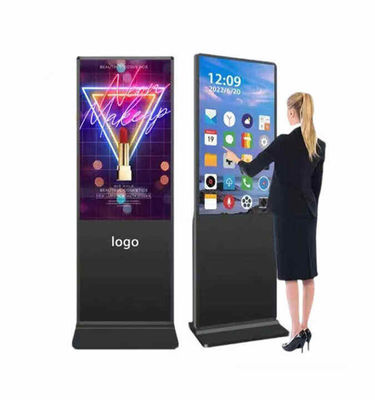Reproductor de publicidad LCD de 55 pulgadas con diseño de pie en el piso y señalización digital