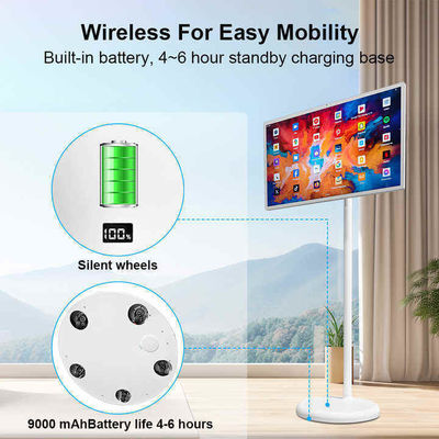 Televisión móvil vertical de 27 pulgadas ajustable para el suelo Smart Stand By Me TV