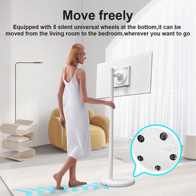 Televisión móvil vertical de 27 pulgadas ajustable para el suelo Smart Stand By Me TV