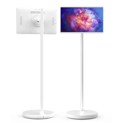 24 pulgadas Stand By Me TV Indoor Android 12 Publicidad Digital Signage Portable Smart TV de pie en el suelo