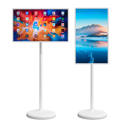 24 pulgadas Stand By Me TV Indoor Android 12 Publicidad Digital Signage Portable Smart TV de pie en el suelo