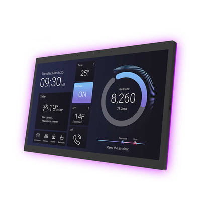 10Tablet de hogar inteligente de 1 pulgada con CPU RK3566 y barra de luz LED de cuatro lados - pantalla de control Android montada en la pared