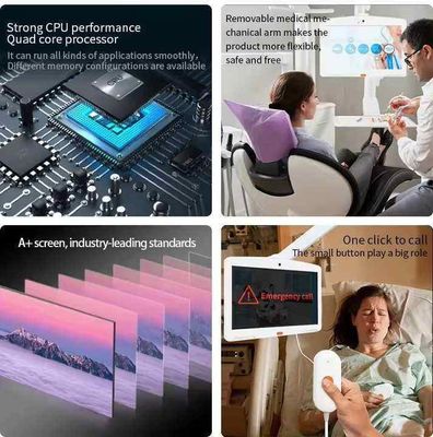 Tableta Android de 15,6 pulgadas RK3399 POE montada en la pared, tableta médica para uso hospitalario