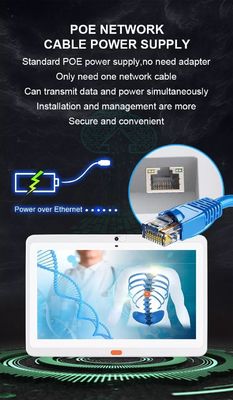 Tableta Android de 15,6 pulgadas RK3399 POE montada en la pared, tableta médica para uso hospitalario