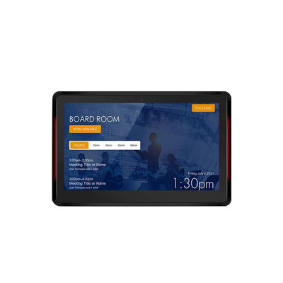 10.1 pulgadas RK3399 2+16GB Tableta de sala de conferencias montada en la pared NFC POE Sistema de reserva de sala de reuniones con luz de ambos lados