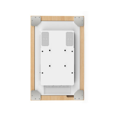 Tableta Android de 21.5 pulgadas RK3588 con marco de madera, POE, NFC, para montaje en pared, para uso publicitario