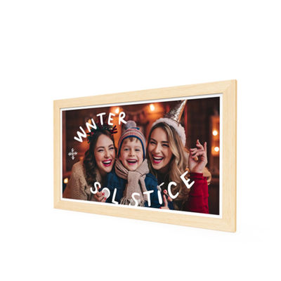 Tableta Android de 21.5 pulgadas RK3588 con marco de madera, POE, NFC, para montaje en pared, para uso publicitario