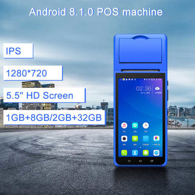 Terminal de pago móvil inteligente NFC 5.5 pulgadas Máquina de envío portátil terminal inteligente portátil inteligente con impresora de cámara
