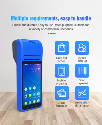Terminal de pago móvil inteligente NFC 5.5 pulgadas Máquina de envío portátil terminal inteligente portátil inteligente con impresora de cámara