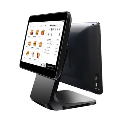 13.3/15.6 pulgadas de pantalla táctil doble Sistema POS I3 Sistema Windows Terminal POS de tiendas minoristas con base plegable