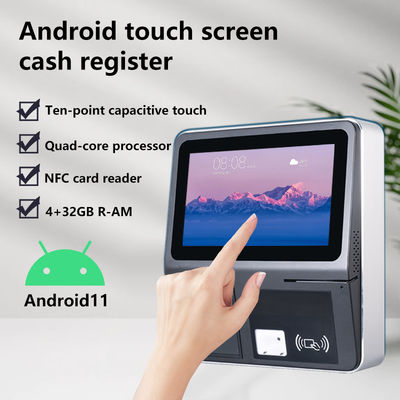 Tecnología de impresora de transferencia térmica 11.6 pulgadas Android POS Kiosco para supermercado Restaurante 4GB 32GB NFC 58mm Pantalla táctil