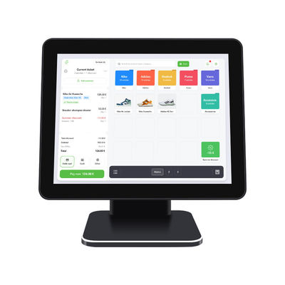 15.6 pulgadas de pantalla táctil POS caja registradora Win7/10 Compatible recibo impresora Hotel Banco de autoservicio quiosco escáner de códigos pago