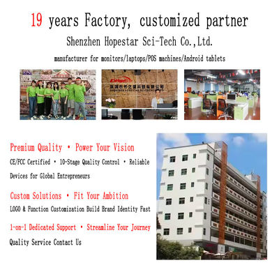 Sistema POS de comida rápida de 15.6 "Todo en una pantalla táctil Registro de caja Sistema de visualización de la cocina Impresora de pedidos NFC Terminal de pago QR