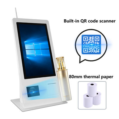 Máquina TPV de autoservicio de 15,6" con sistema operativo Windows 10, pantalla táctil, escáner, impresora, lector NFC y lector de código QR