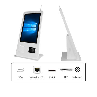 Máquina TPV de autoservicio de 15,6" con sistema operativo Windows 10, pantalla táctil, escáner, impresora, lector NFC y lector de código QR