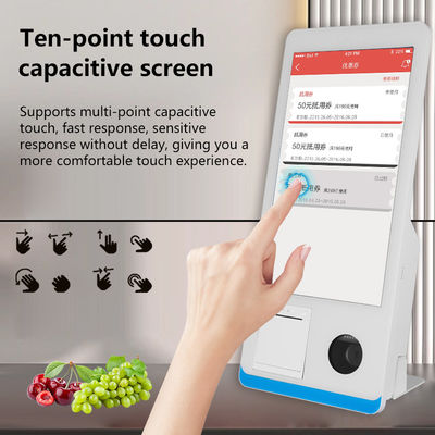 Supermercado Checkout pantalla táctil todo en uno caja registradora de 15,6 pulgadas terminal POS de kiosco de autoservicio con pago NFC QR