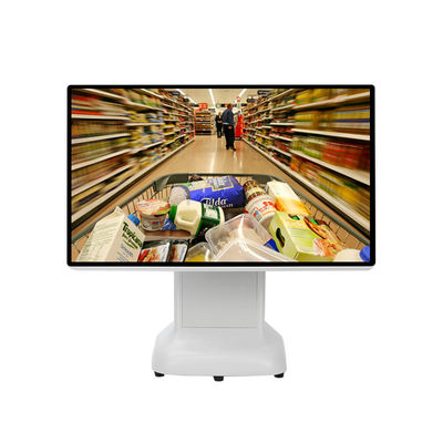 Máquina POS de caja registradora de Windows Diseño de plástico de estilo simple y pantalla doble de 15,6 pulgadas todo en uno para Windows