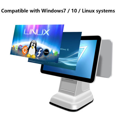Terminal de efectivo para productos de 15.6 pulgadas Android POS Todo en uno Mini caja registradora de supermercado con salida de impresora a color