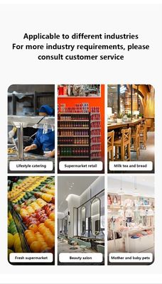 Terminal todo en uno con pantalla táctil dual de 15,6 pulgadas para minoristas con tecnología de impresora de transferencia térmica