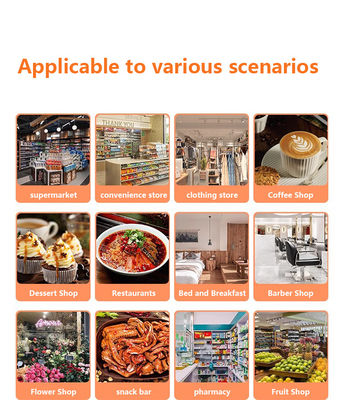 5.45 pulgadas Sistemas Android Máquina de envío móvil terminal de cajero inteligente portátil con tipo de salida de impresora monocromo y wifi