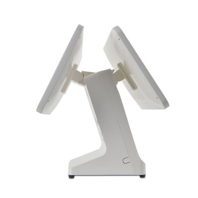 Máquina TPV Android para pedidos en restaurantes con pantalla dual de 15.6 pulgadas y CPU Intel Celeron J1900