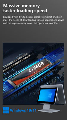 4 GB de memoria DDR3 15.6 pulgadas Terminal POS de punto de venta para restaurante Todo en un solo toque Máquina POS Win Sistemas POS