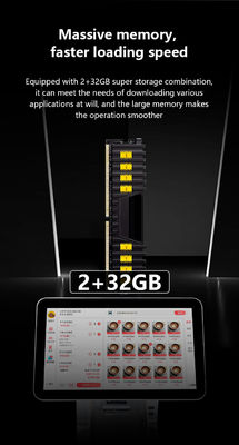 Sistemas POS todo en uno de doble pantalla táctil capacitiva para restaurantes, caja registradora Wifi y capacidad de disco duro de 32 GB