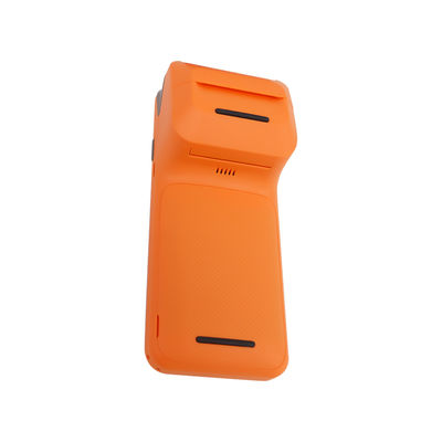 5.45 pulgadas portátil de mano Pos Machine Smart NFC Terminal de pago móvil Sistema Orange Pos con impresora de cámara