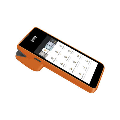 5.45 pulgadas portátil de mano Pos Machine Smart NFC Terminal de pago móvil Sistema Orange Pos con impresora de cámara