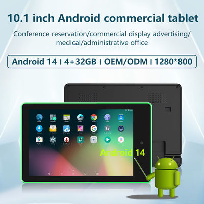 Tablet Android de 10.1 pulgadas con montaje en pared, Rockchip RK3576 Quad-core y barra de luz LED de 4 lados para reserva de salas de reuniones