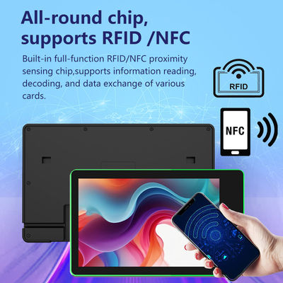 Tablet Android de 10.1 pulgadas con montaje en pared, Rockchip RK3576 Quad-core y barra de luz LED de 4 lados para reserva de salas de reuniones