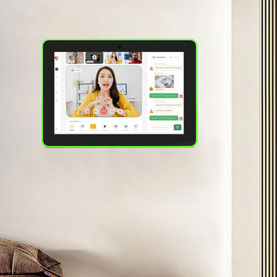Tablet Android de 10.1 pulgadas con montaje en pared, Rockchip RK3576 Quad-core y barra de luz LED de 4 lados para reserva de salas de reuniones