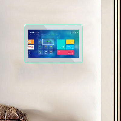 PC tablet Android de 8 pulgadas montado en la pared con luces LED de 4 lados y POE NFC para la reserva de hogares inteligentes y salas de reuniones