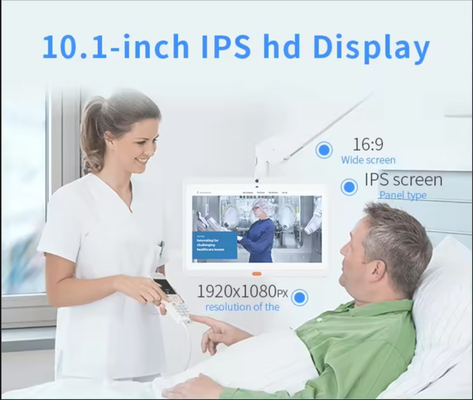 Soporte de pared para tableta médica de 13.3 pulgadas con pantalla táctil, Android, wifi, 4G, POE, NFC y función de llamada para clínica hospitalaria