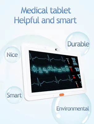 Soporte de pared para tableta médica de 13.3 pulgadas con pantalla táctil, Android, wifi, 4G, POE, NFC y función de llamada para clínica hospitalaria