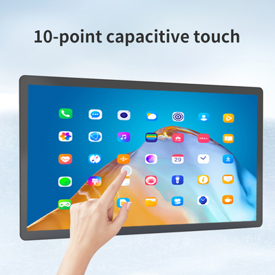 Ultra delgado 32 pulgadas comercial Digital de señalización publicitaria pantalla táctil Rockchip quad core tabletas Android PC POE NFC WIFI