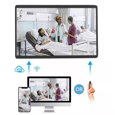 ordenador tablet Android 12 de 24 pulgadas montado en la pared, POE, NFC, pantalla táctil LCD, pantalla comercial, reproductor de vídeo de señalización digital