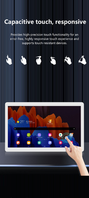 ordenador tablet Android 12 de 24 pulgadas montado en la pared, POE, NFC, pantalla táctil LCD, pantalla comercial, reproductor de vídeo de señalización digital
