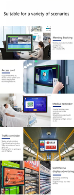 8 pulgadas de montaje en la pared de negocios pantalla táctil POE NFC Android tablet PC con luz LED Sistema de reserva de salas de reuniones