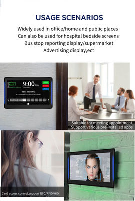 13.3 pulgadas IPS pantalla táctil de pared de montaje Android Tablet con POE y NFC habilitado para negocios y salas de conferencias