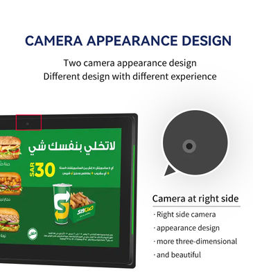 Tableta PC Android para empresas montada en la pared de 101 pulgadas con pantalla de programación de conferencias con barra de luces LED